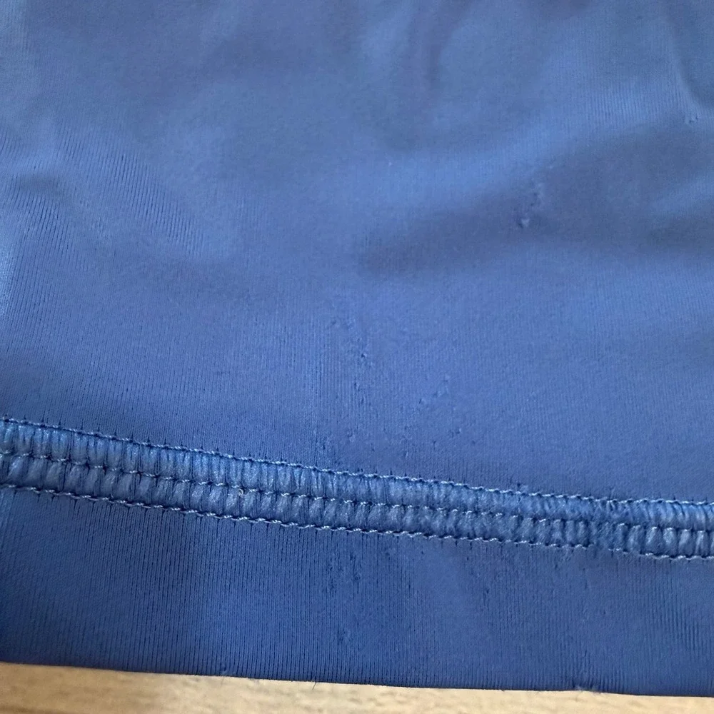 Hanna Andersson kids blue long sleeve quarter zip rash guard 130/8‎